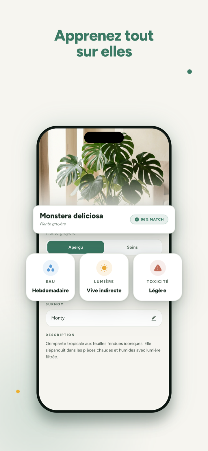Identification instantanée de plantes
